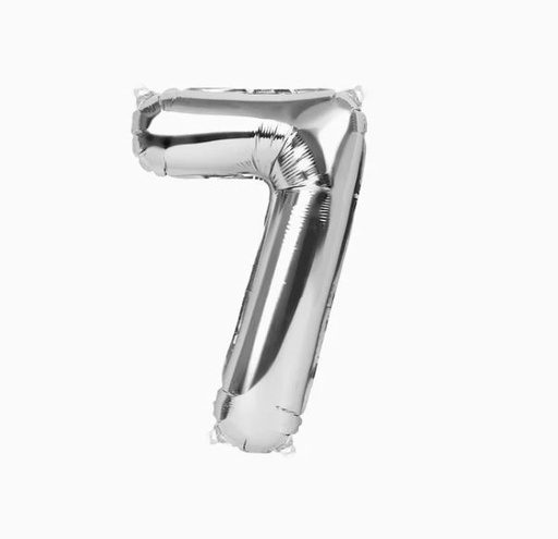 Número 7 - Plata 100cm