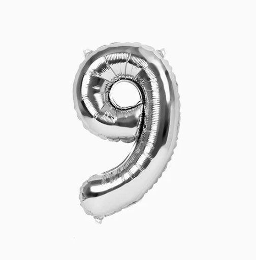 Número 9 - Plata 100cm