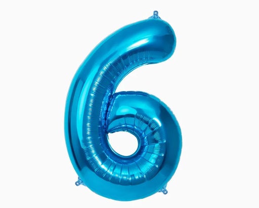 Número 6 - Azul Eléctrico 100cm