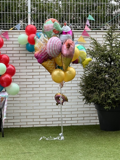 Ramillete globos helado