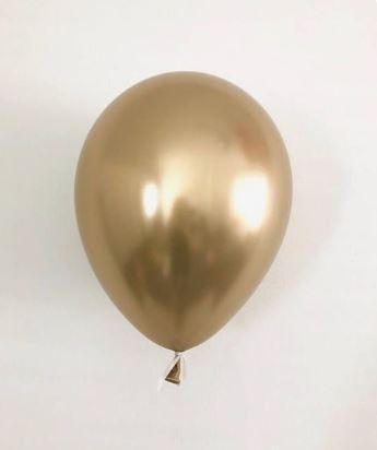 Globos látex - Dorado Cromado - 12cm