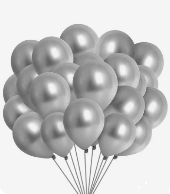 Globos látex - Plata Cromado