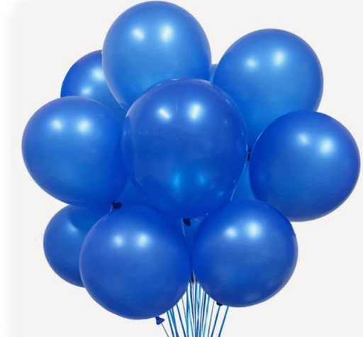 Globos látex 30cm - Azul Metalizado - Paq 50 Unidades