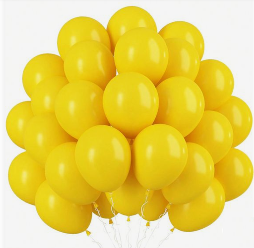 Globos látex 30cm - Amarillo - Paq 50 unidades