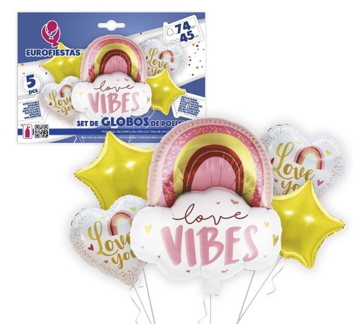 Conjunto de 5 globos - Good Vibes